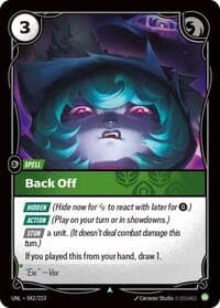 Back Off - Unleashed - Riftbound: League of Legends Trading Card Game card