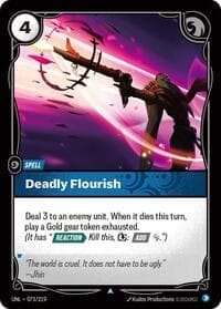 Deadly Flourish - Unleashed - Riftbound: League of Legends Trading Card Game card