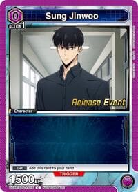 Sung Jinwoo (015) - UE17BT: SOLO LEVELING Release Event Cards - Union Arena card