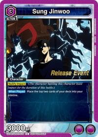 Sung Jinwoo (016) - UE17BT: SOLO LEVELING Release Event Cards - Union Arena card