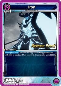 Iron - UE17BT: SOLO LEVELING Release Event Cards - Union Arena card