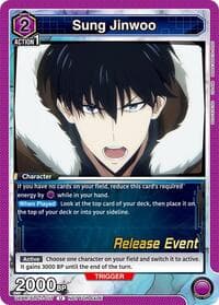 Sung Jinwoo (017) - UE17BT: SOLO LEVELING Release Event Cards - Union Arena card