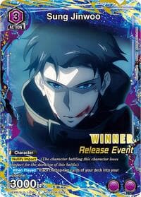 Sung Jinwoo (016) (Release Event Winner) - UE17BT: SOLO LEVELING Release Event Cards - Union Arena card