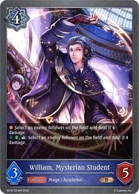 William, Mysterian Student - BP16: New World Genesis - Shadowverse: Evolve card