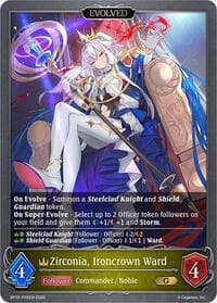 Zirconia, Ironcrown Ward (Evolved) - P06 (Foil) - BP16: New World Genesis - Shadowverse: Evolve card