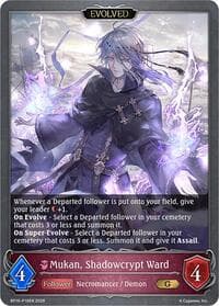 Mukan, Shadowcrypt Ward (Evolved) - P18 (Foil) - BP16: New World Genesis - Shadowverse: Evolve card