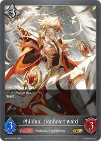 Phildau, Lionheart Ward - P25 (Foil) - BP16: New World Genesis - Shadowverse: Evolve card