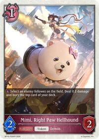 Mimi, Right Paw Hellhound - P30 (Foil) - BP16: New World Genesis - Shadowverse: Evolve card