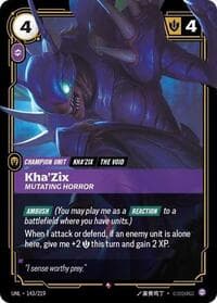 Kha'Zix, Mutating Horror - Unleashed - Riftbound: League of Legends Trading Card Game card
