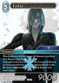 Kadaj - Dreamlike Oceans - Final Fantasy TCG card