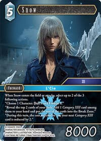 Snow - Dreamlike Oceans - Final Fantasy TCG card