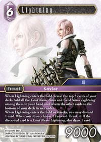 Lightning - Dreamlike Oceans - Final Fantasy TCG card