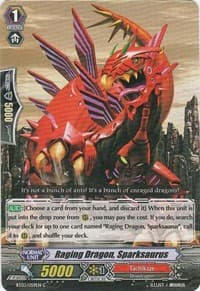Raging Dragon, Sparksaurus - BT03: Demonic Lord Invasion - Cardfight Vanguard card