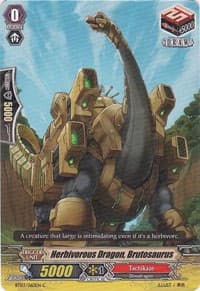 Herbivorous Dragon, Brutosaurus - BT03: Demonic Lord Invasion - Cardfight Vanguard card