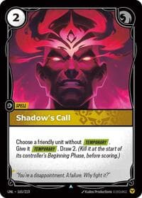 Shadow's Call - Unleashed - Riftbound: League of Legends Trading Card Game card