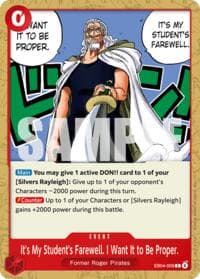 It's My Student's Farewell. I Want It to Be Proper. - Adventure on Kami's Island - One Piece Card Game card