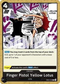 Finger Pistol Yellow Lotus - Adventure on Kami's Island - One Piece Card Game card
