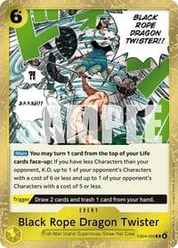 Black Rope Dragon Twister - Adventure on Kami's Island - One Piece Card Game card