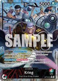 Krieg (OP15-001) (Alternate Art) - Adventure on Kami's Island - One Piece Card Game card