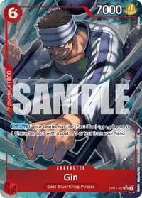 Gin (Alternate Art) - Adventure on Kami's Island - One Piece Card Game card