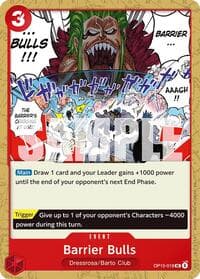 Barrier Bulls - Adventure on Kami's Island - One Piece Card Game card