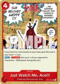 Just Watch Me, Ace!!! - Adventure on Kami's Island - One Piece Card Game card