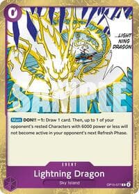 Lightning Dragon - Adventure on Kami's Island - One Piece Card Game card