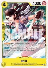 Raki - Adventure on Kami's Island - One Piece Card Game card