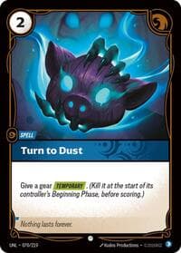 Turn to Dust - Unleashed - Riftbound: League of Legends Trading Card Game card