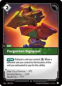 Forgotten Signpost - Unleashed - Riftbound: League of Legends Trading Card Game card