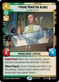 Prime Minister Almec - Scheming Populist - Twin Suns - Star Wars: Unlimited card