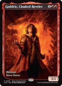 Goddric, Cloaked Reveler (Winner) - Game Day & Store Championship Promos - Magic: The Gathering card