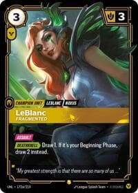LeBlanc, Fragmented (Alternate Art) - Unleashed - Riftbound: League of Legends Trading Card Game card