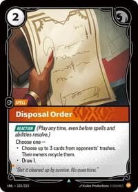 Disposal Order - Unleashed - Riftbound: League of Legends Trading Card Game card