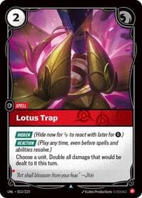 Lotus Trap - Unleashed - Riftbound: League of Legends Trading Card Game card