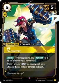 Vi, Peacekeeper - Unleashed - Riftbound: League of Legends Trading Card Game card