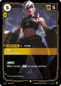 Vi, Peacekeeper (Alternate Art) - Unleashed - Riftbound: League of Legends Trading Card Game card