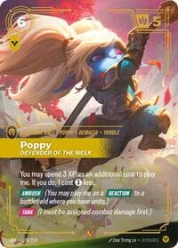 Poppy, Defender of the Meek - Unleashed - Riftbound: League of Legends Trading Card Game card