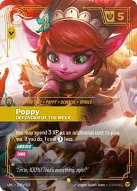 Poppy, Defender of the Meek (Alternate Art) - Unleashed - Riftbound: League of Legends Trading Card Game card