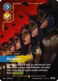 LeBlanc, Deceiver (Overnumbered) - Unleashed - Riftbound: League of Legends Trading Card Game card