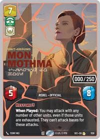 Mon Mothma - Clinging to Hope (Serialized) (Rose Gold) - Secrets of Power - Star Wars: Unlimited card
