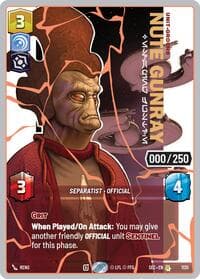 Nute Gunray - Escaping Justice (Serialized) (Rose Gold) - Secrets of Power - Star Wars: Unlimited card