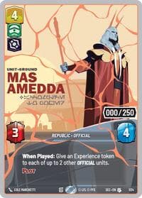 Mas Amedda - Accomplice to Power (Serialized) (Rose Gold) - Secrets of Power - Star Wars: Unlimited card