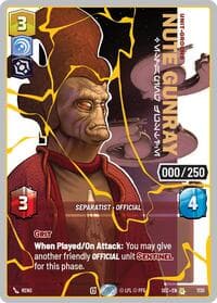 Nute Gunray - Escaping Justice (Serialized) (Gold) - Secrets of Power - Star Wars: Unlimited card
