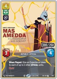 Mas Amedda - Accomplice to Power (Serialized) (Gold) - Secrets of Power - Star Wars: Unlimited card