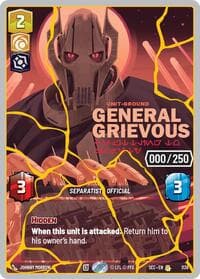 General Grievous - Scuttling to Safety (Serialized) (Gold) - Secrets of Power - Star Wars: Unlimited card