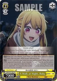 A Walk at Night, Ruby - [OSHI NO KO] Vol.2 - Weiss Schwarz card