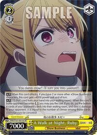 A Walk at Night, Ruby (SR) - [OSHI NO KO] Vol.2 - Weiss Schwarz card