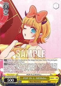 POP IN 2, MEMcho (SR) - [OSHI NO KO] Vol.2 - Weiss Schwarz card