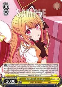POP IN 2, Ruby (SR) - [OSHI NO KO] Vol.2 - Weiss Schwarz card